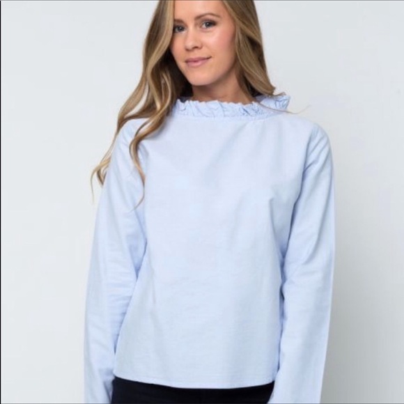 Bolte Ruffled Collar Top. Size Medium - Picture 1 of 7